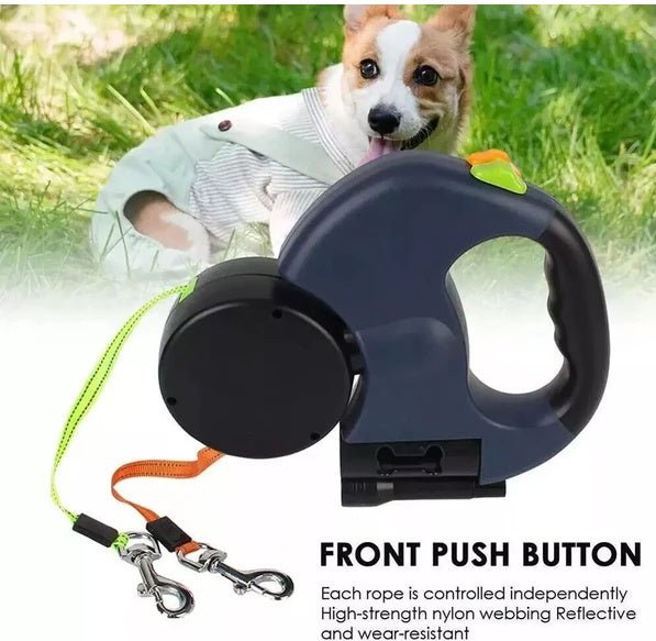 Nurtivy™️ Dual Retractable Dual Dog Leash - Nurtivy