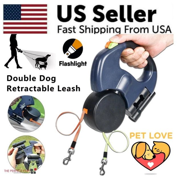 Nurtivy™️Dual Retractable Dual Dog Leash