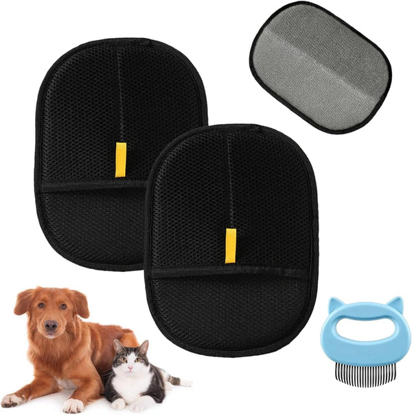 Pet Hair Removal Glove 2 Pack – Magic Gloves for Pet Hair